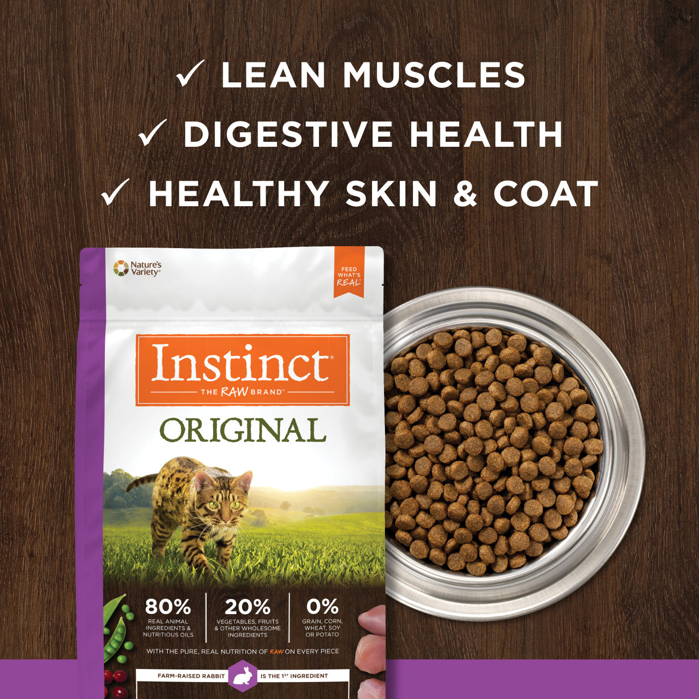 Instinct - Cat Kibble - Original Real Rabbit Recipe