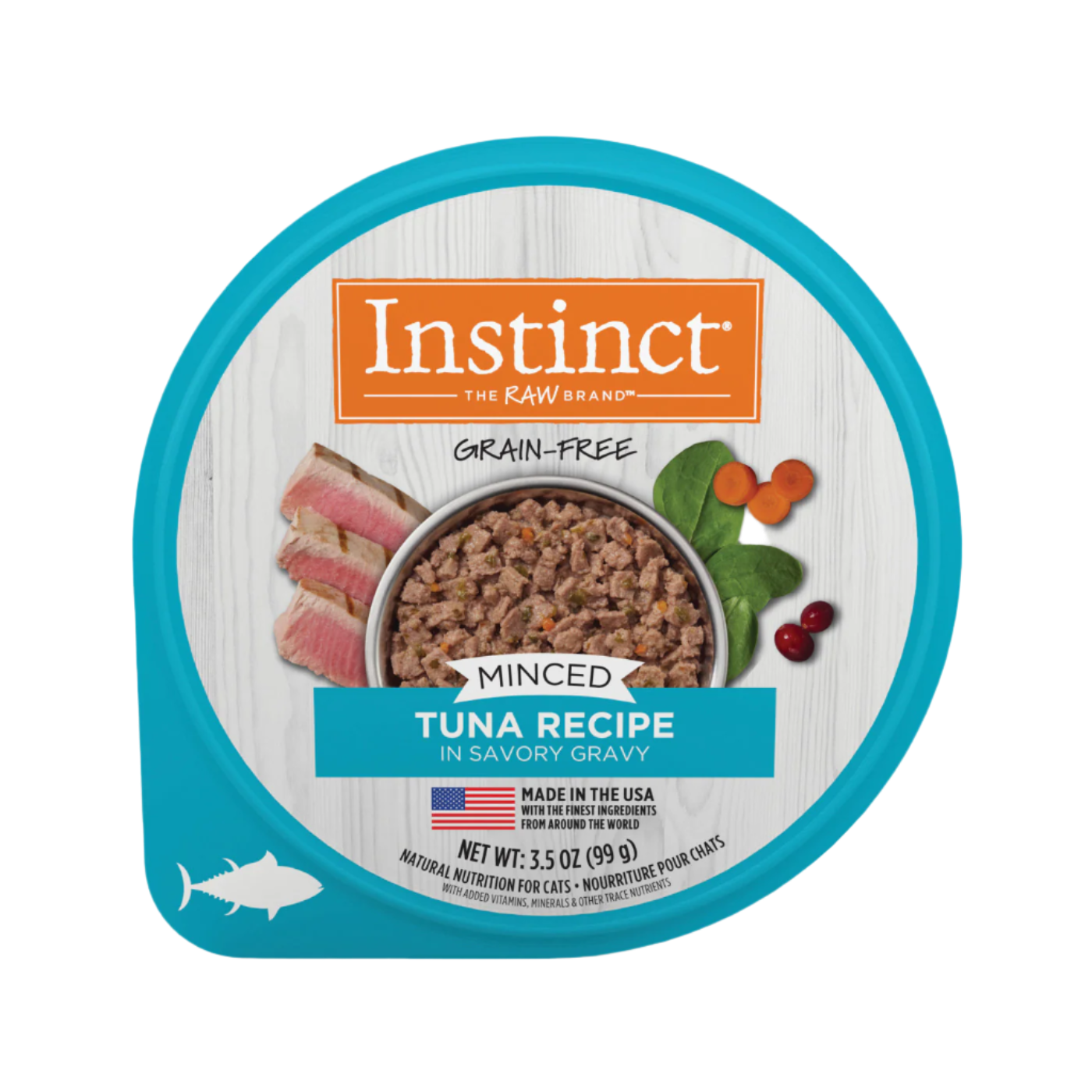 Instinct - 3.5 oz Cat Can Food - Minced Real Tuna Recipe