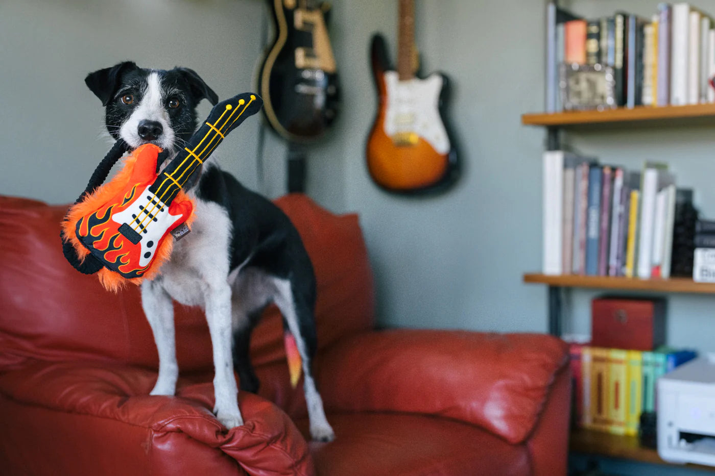 Dog Plush Toy - 90s Classic - Electric Guitar