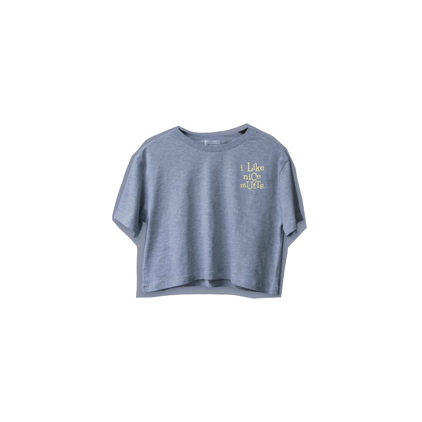 “I Like Nice Mutts” Embroidered Crop Tee