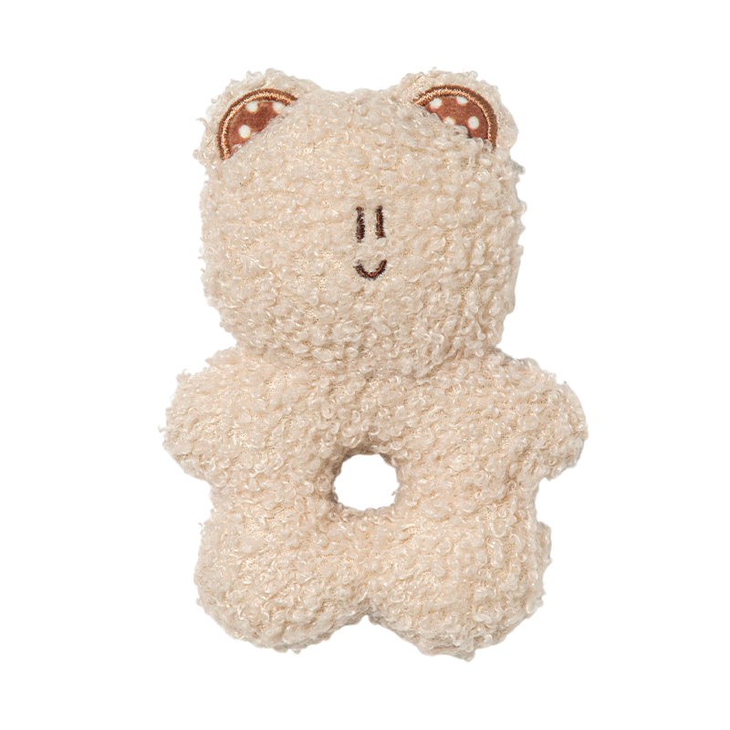 BonBon Green Furry Friends Rattle Toy