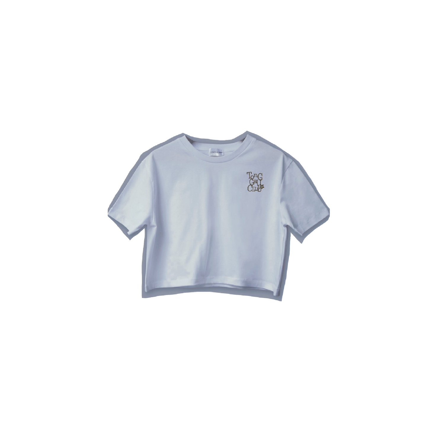 “Tong Gau Club” Embroidered Crop Tee