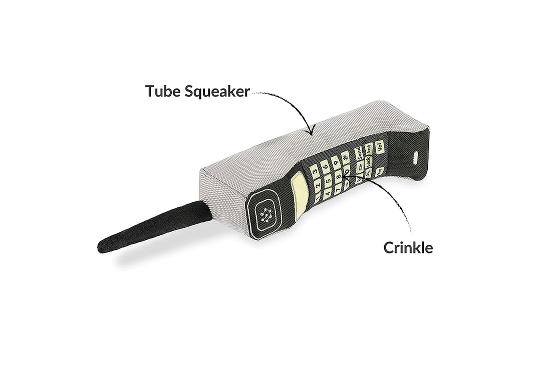 Dog Plush Toy - 90s Classic - Brick Phone