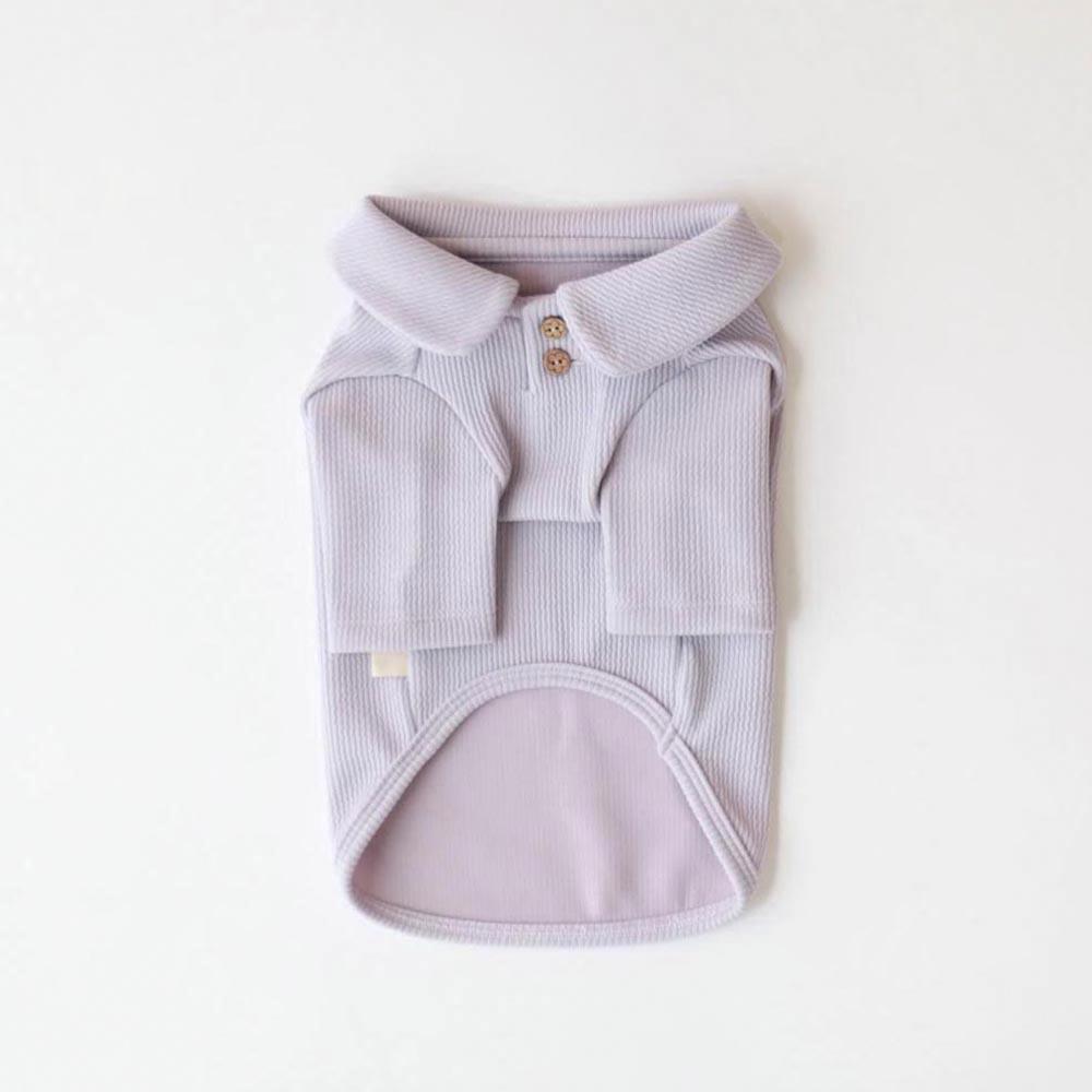 Round Collar Flower Button Top