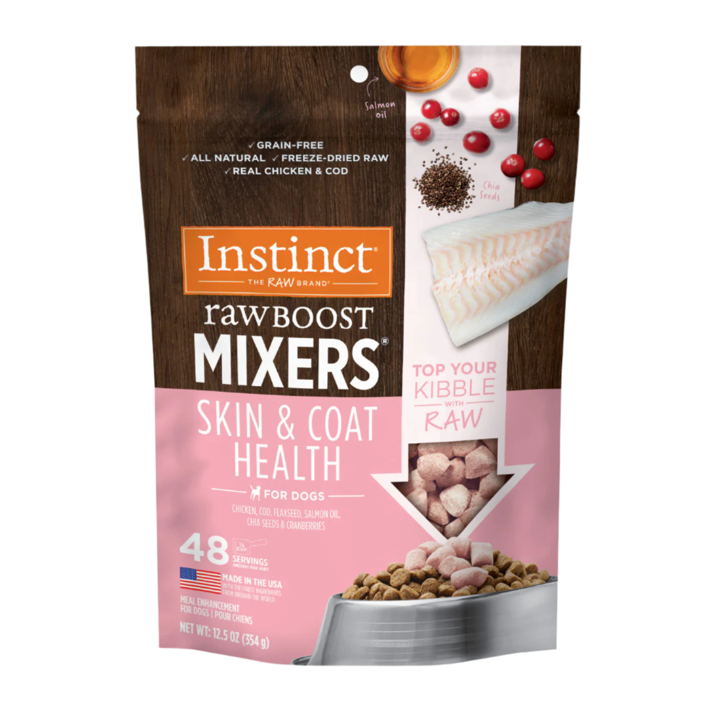Instinct - Dog Food Raw Boost Mixers - Skin & Coat Health 5.5oz