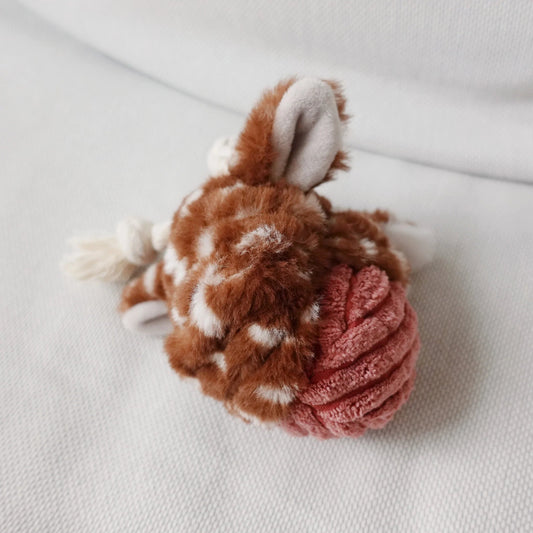 FAWN POP squeaky + bouncy enrichment toy