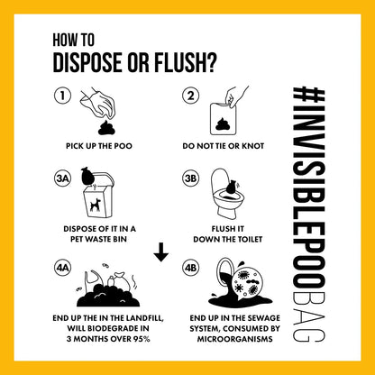 Invisible Poo Bag (120 Bags Each)