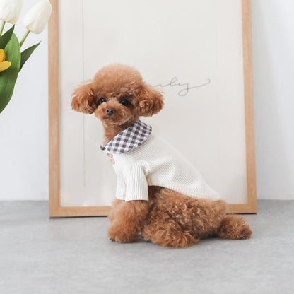 Round Collar Rib Top