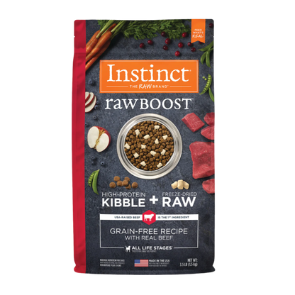 Instinct - Dog Kibble with Freeze Dried - Raw Boost Real Beef Grain-free Recipe