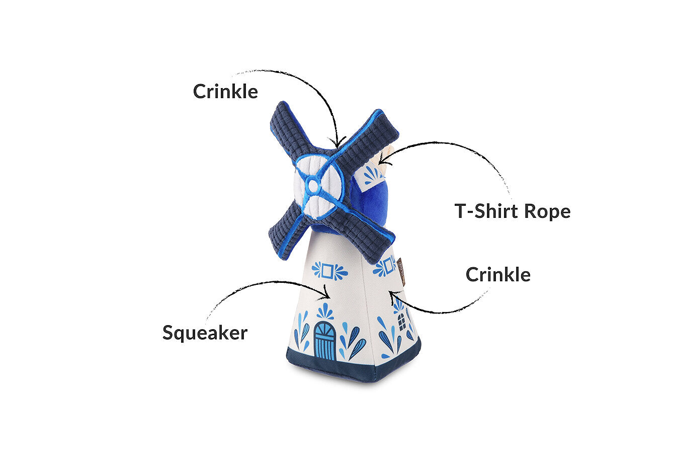 Dog Plush Toy - Totally Touristy - Dutch Windmill