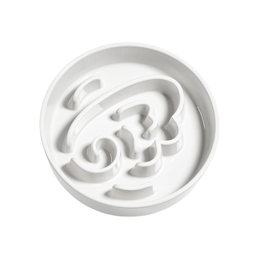 Ceramic Slow Feeder - White Angel
