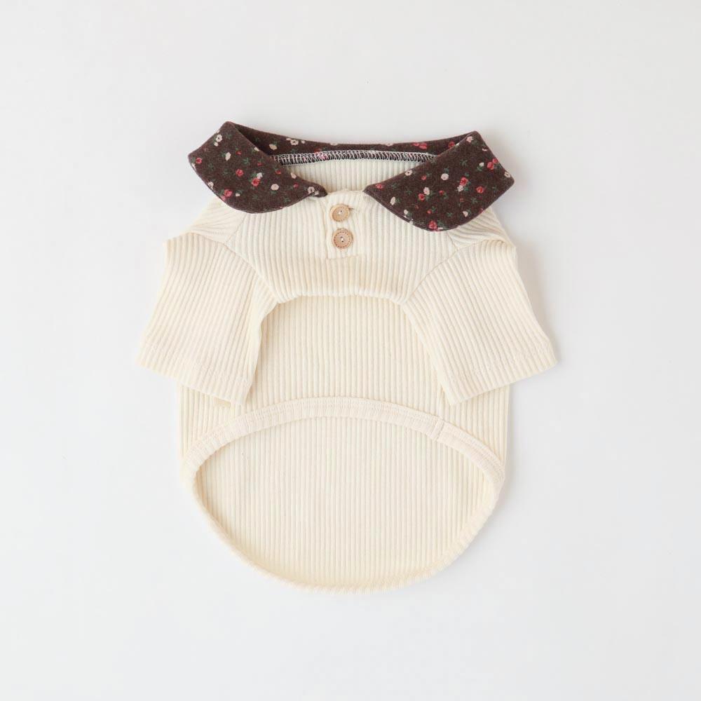 Round Collar Rib Top