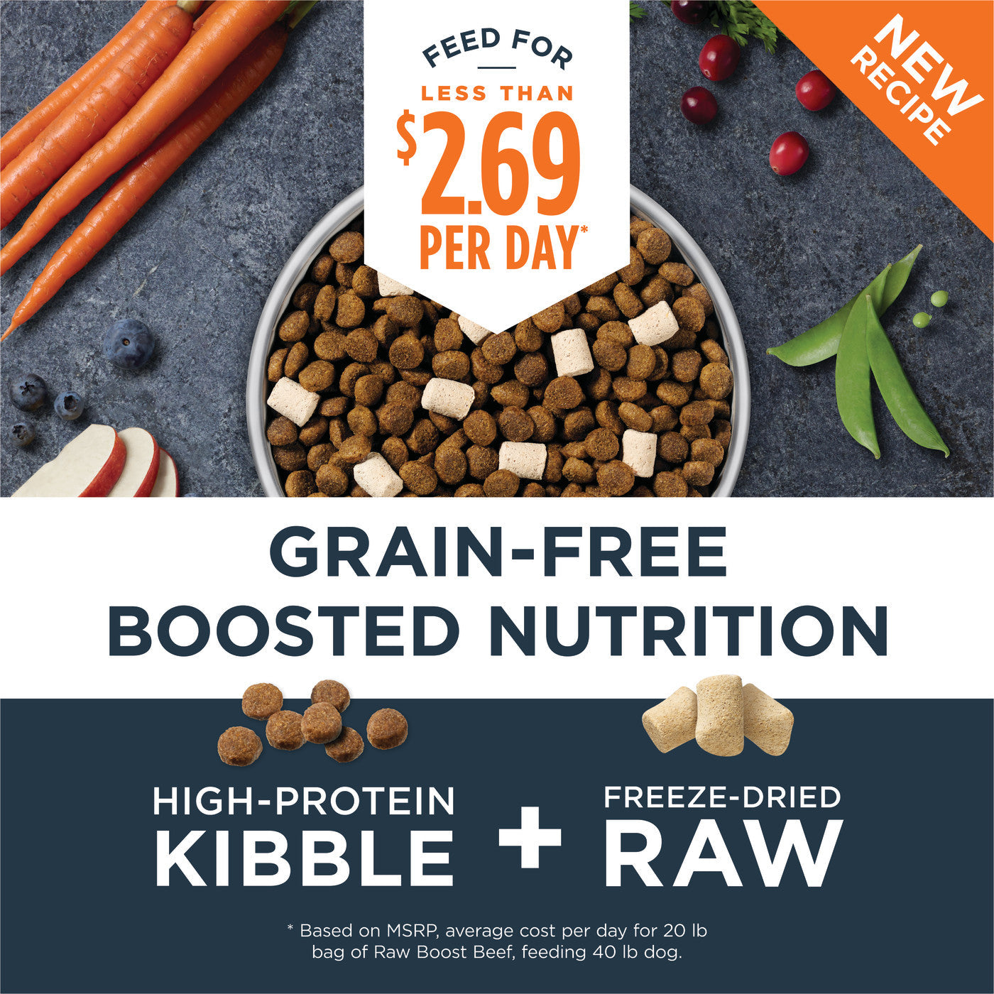 Instinct - Dog Kibble with Freeze Dried - Raw Boost Real Beef Grain-free Recipe