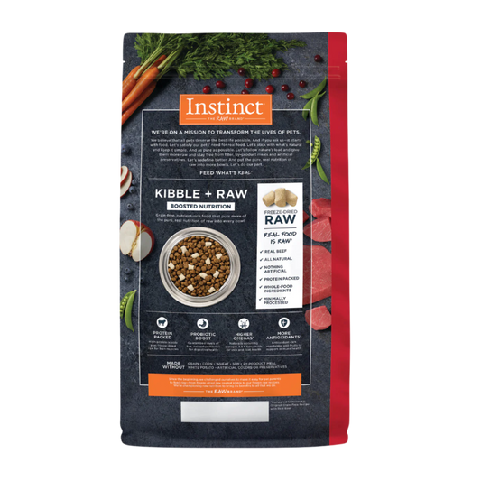Instinct - Dog Kibble with Freeze Dried - Raw Boost Real Beef Grain-free Recipe
