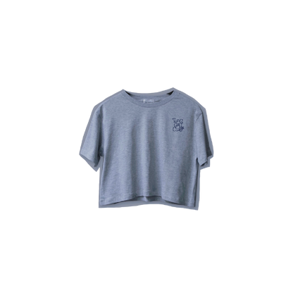 “Tong Gau Club” Embroidered Crop Tee