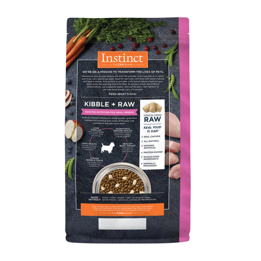 Instinct - Dog Kibble with Freeze Dried - Raw Boost Real Chicken Grain-free Recipe for Small Breed Dogs