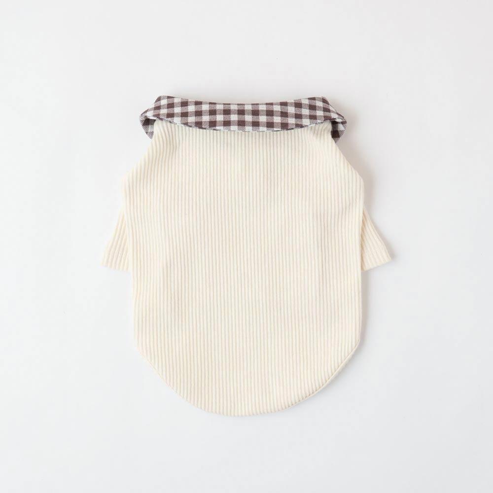 Round Collar Rib Top