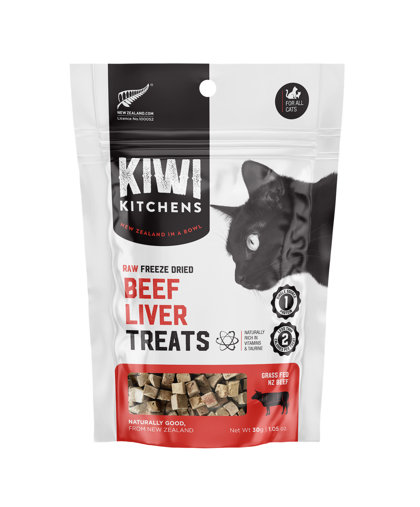 Kiwi Kitchens Raw Freeze Dried Cat Treats - Beef Liver