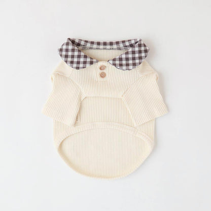 Round Collar Rib Top