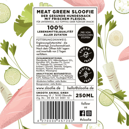 Dog Smoothie - Meat Green (Chicken)