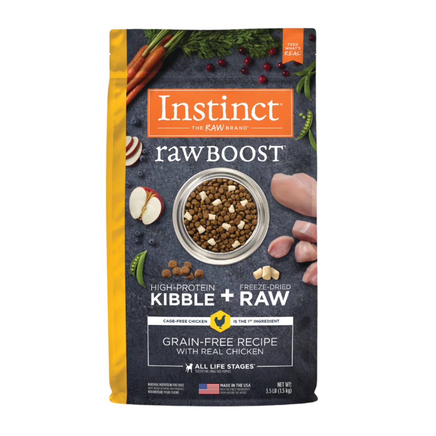 Instinct - Dog Kibble with Freeze Dried - Raw Boost Real Chicken Grain-free Recipe
