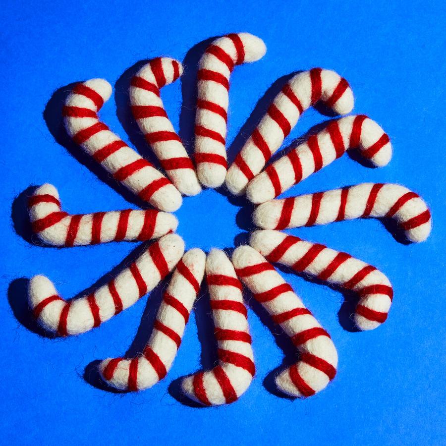 Cat Toy Wool Candy Cane