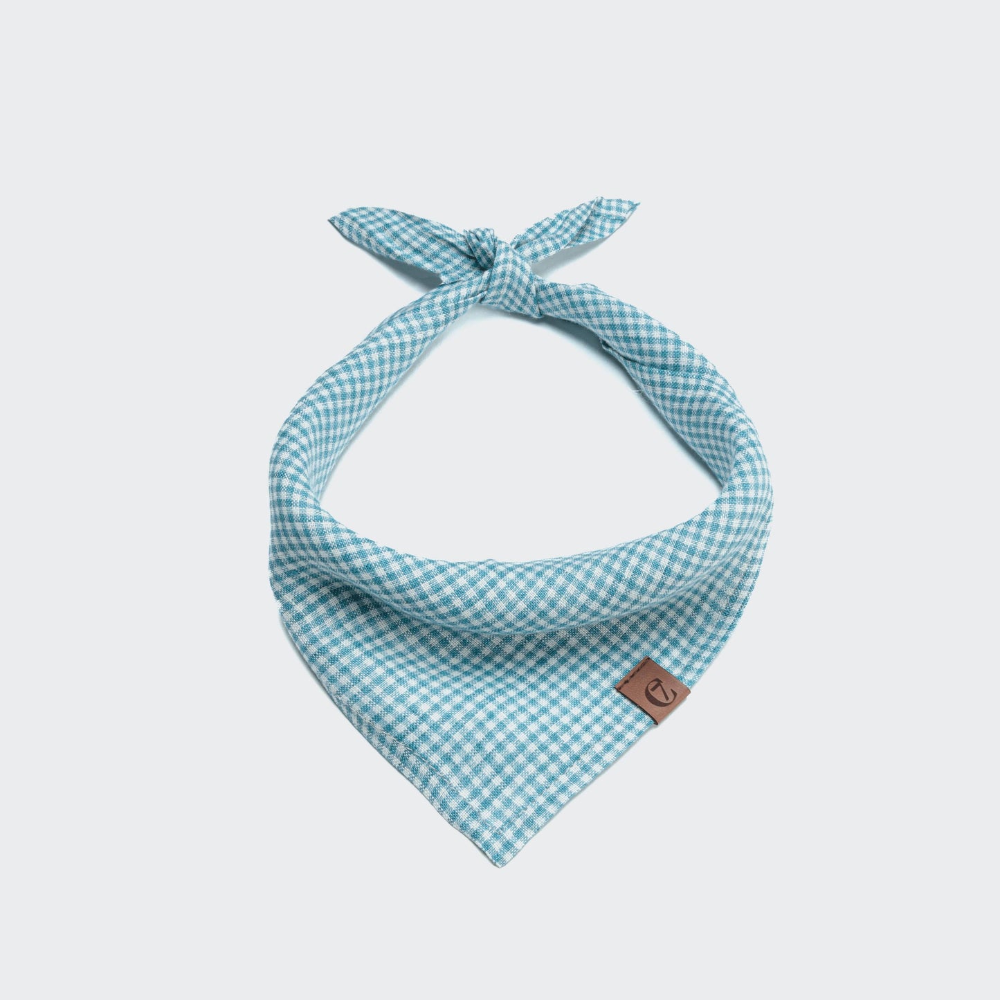 Dog Bandana Mini Check Blue