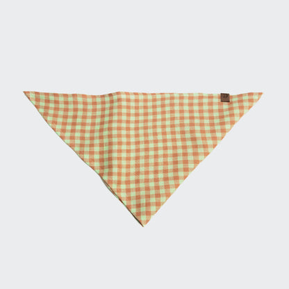 Dog Bandana Check Orange