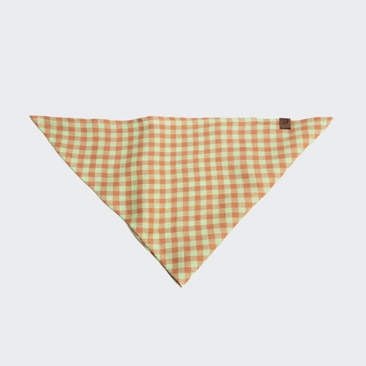 Dog Bandana Check Orange