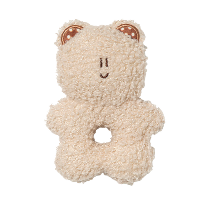 BonBon Green Furry Friends Rattle Toy