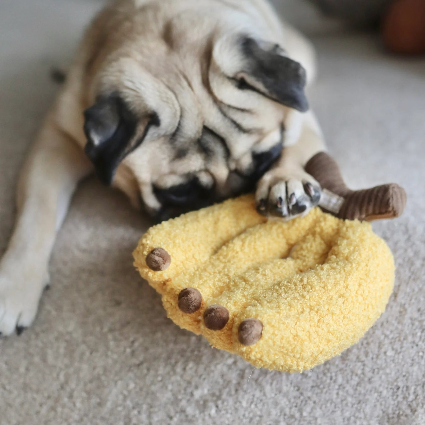 Banana - Squeaky + Snuffle Toy