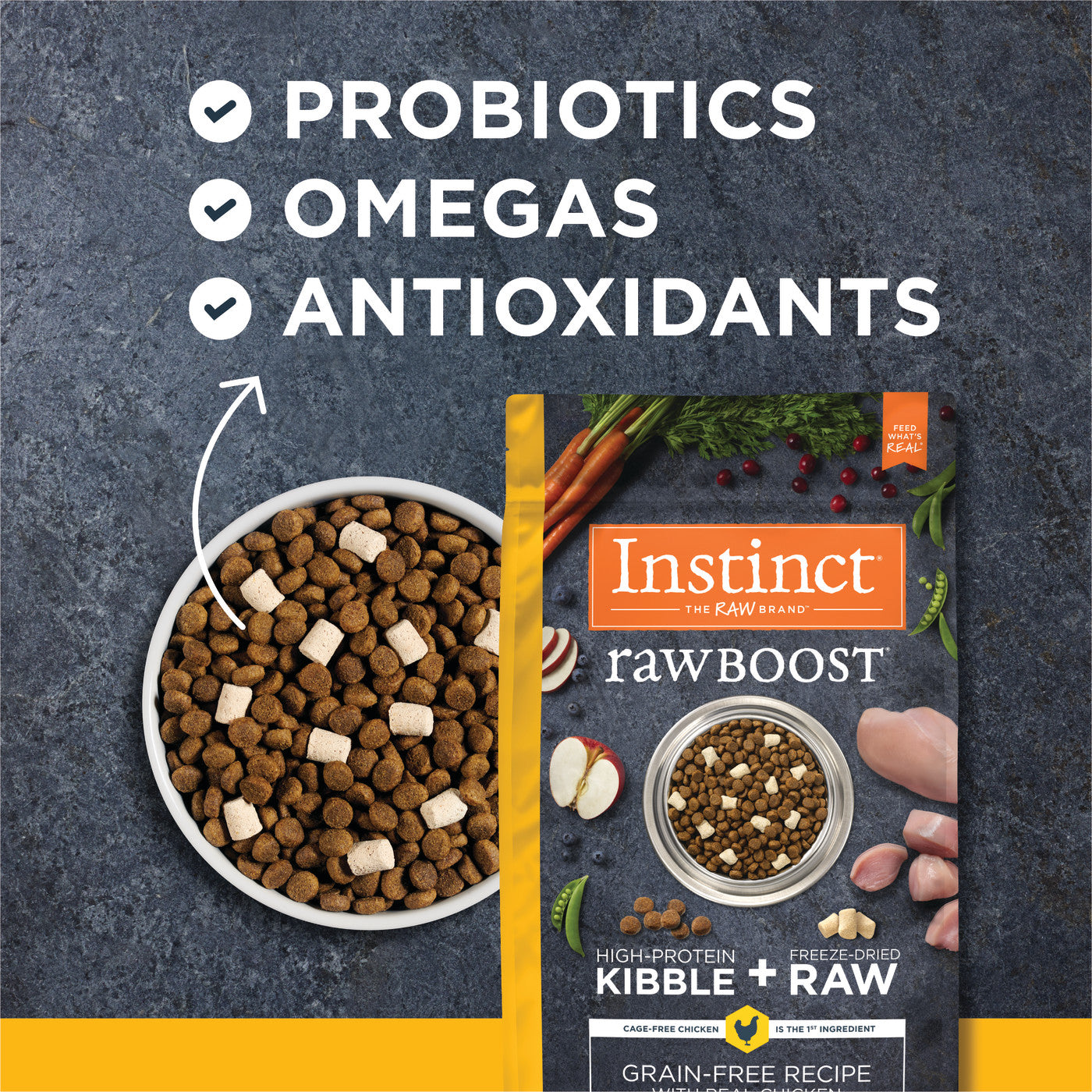 Instinct - Dog Kibble with Freeze Dried - Raw Boost Real Chicken Grain-free Recipe