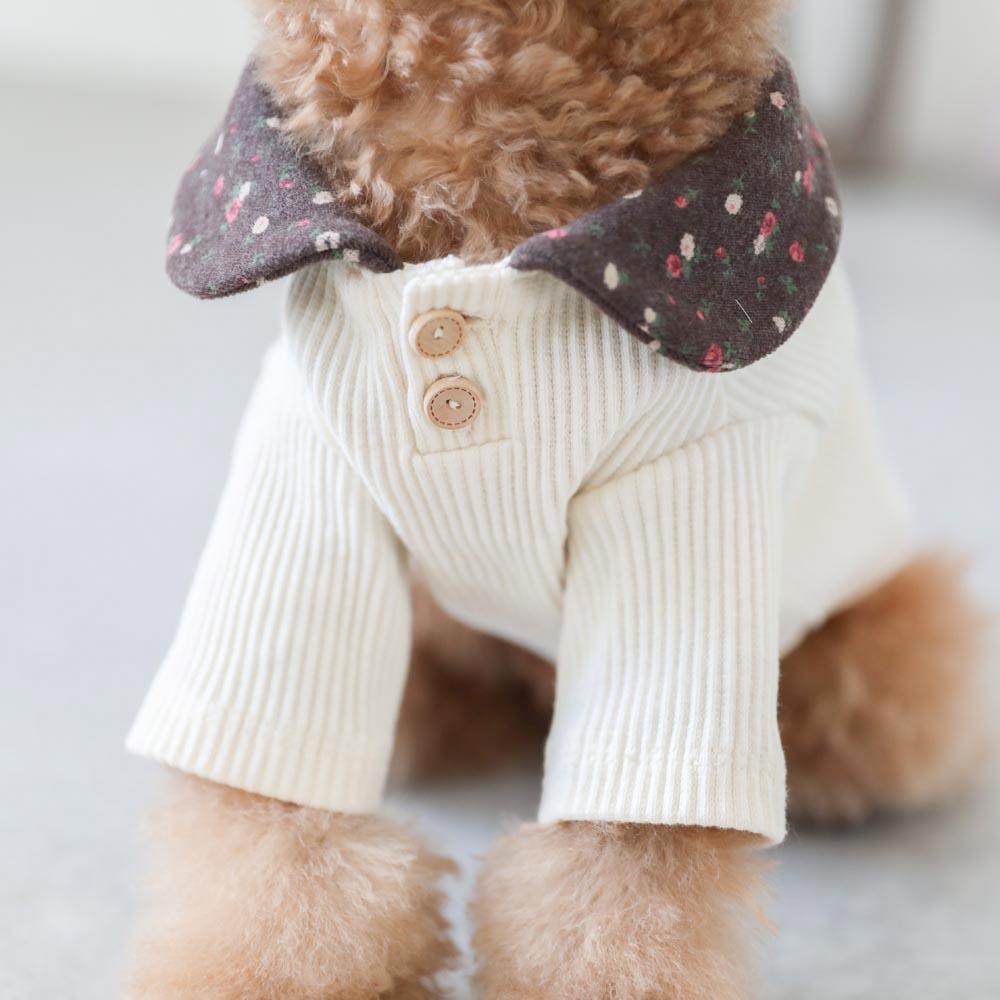 Round Collar Rib Top