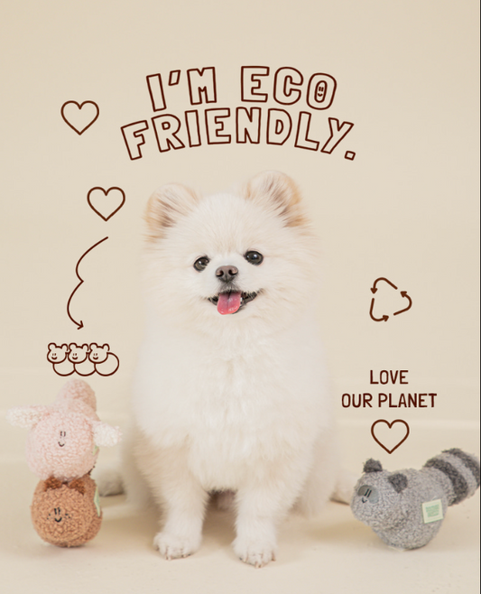 BonBon Green Furry Friends Rattle Toy