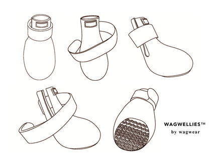 Dog Boots - WagWellies™ (1 pair of 2)
