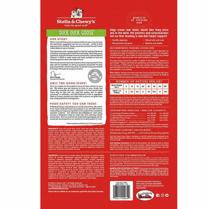Stella & Chewys Freeze-Dried Dog Food - Duck Duck Goose Patties