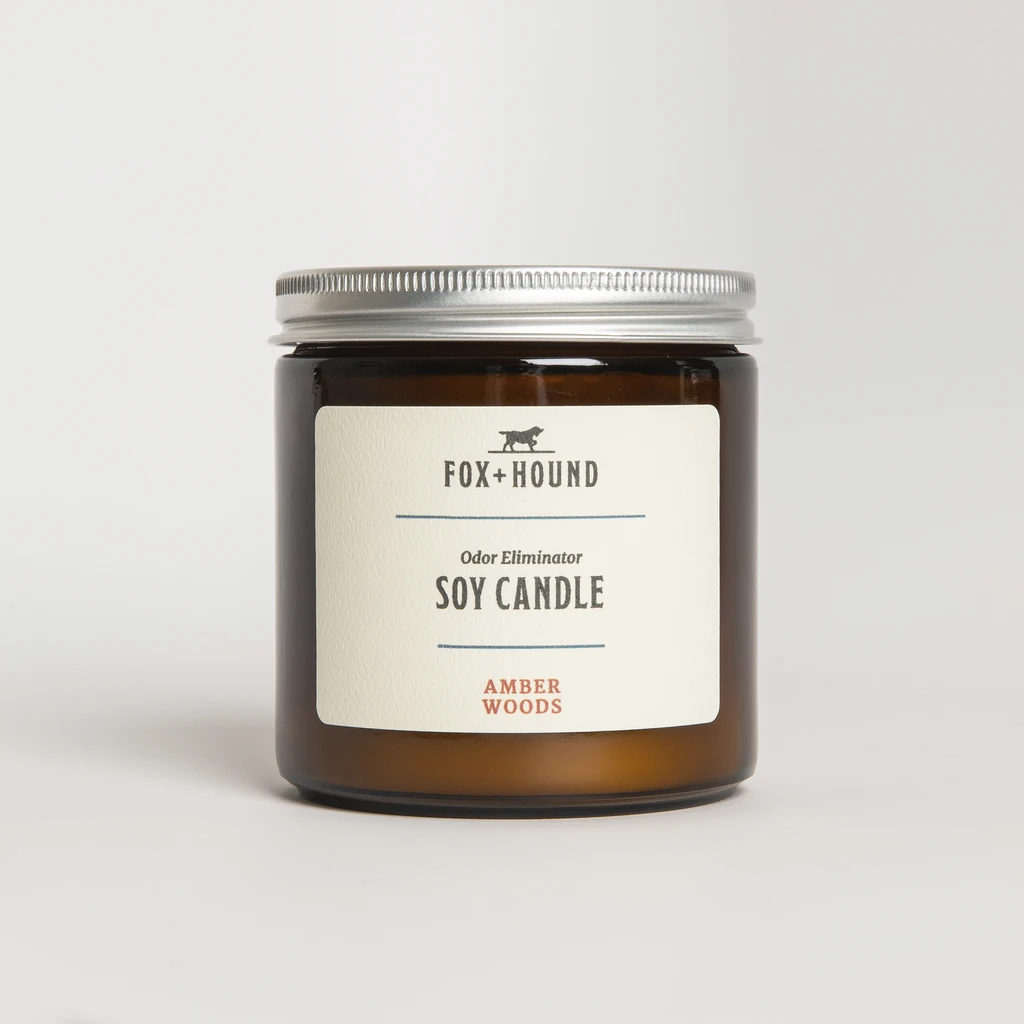 ODOR ELIMINATOR SOY CANDLE - AMBER WOODS
