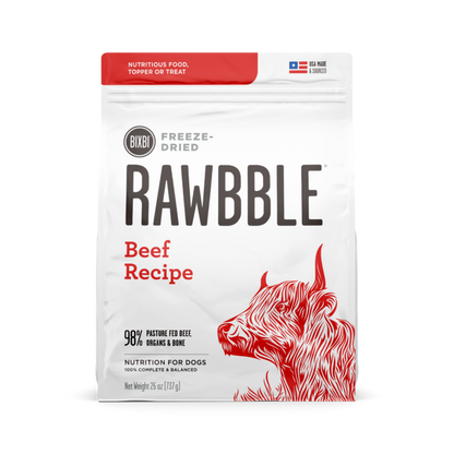 RAWBBLE® Freeze Dried Dog Food – Beef Recipe