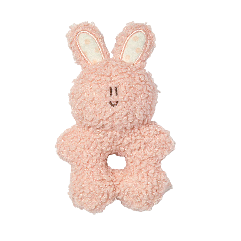 BonBon Green Furry Friends Rattle Toy