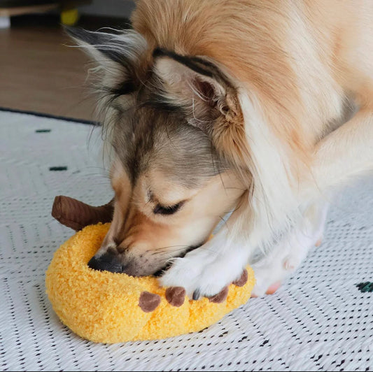Banana - Squeaky + Snuffle Toy