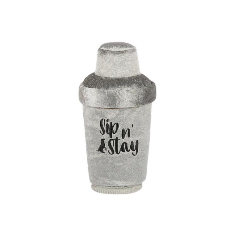 Dog Plush Toy - Barktender - Cocktail Shaker