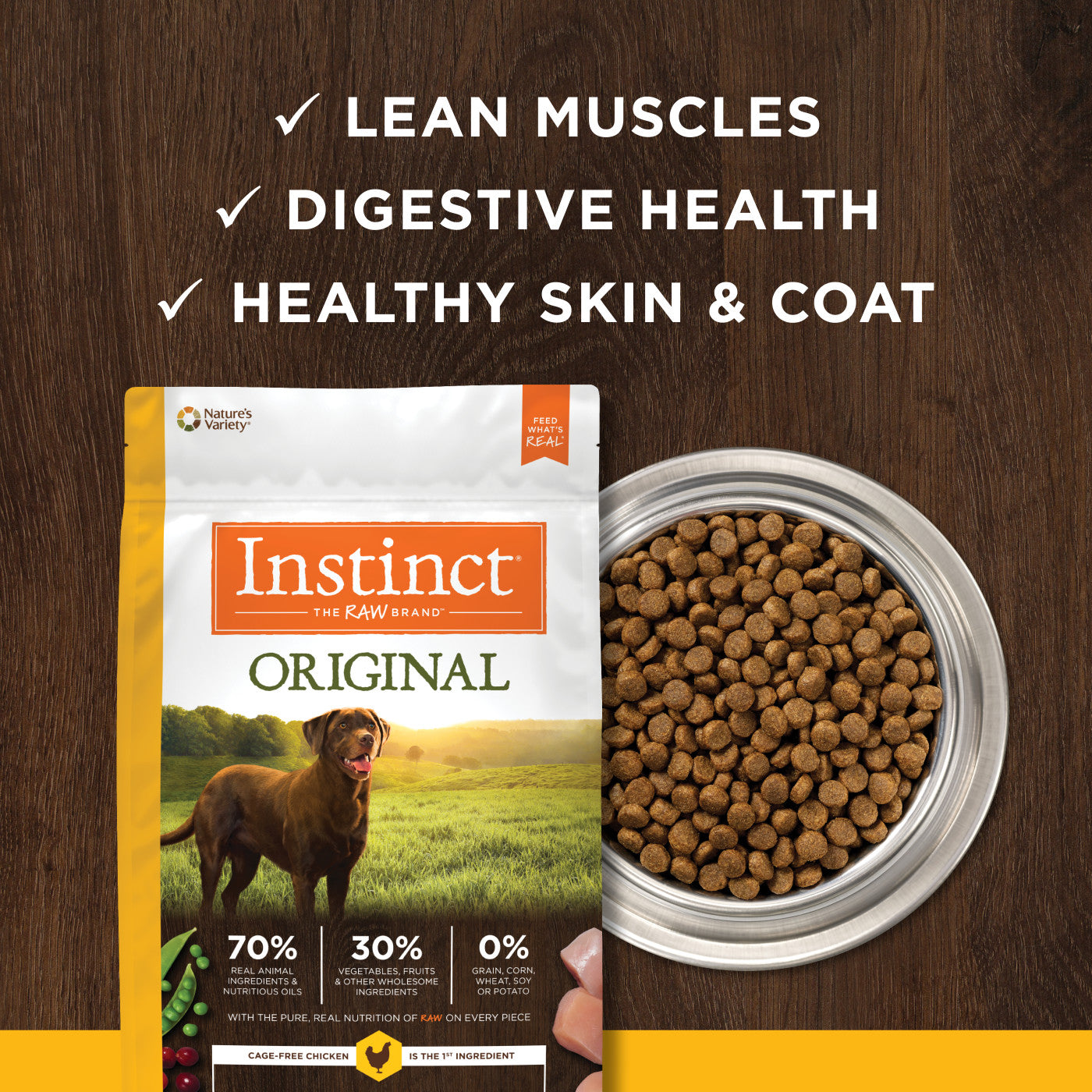 Instinct - Dog Kibble - Original Real Chicken Recipe