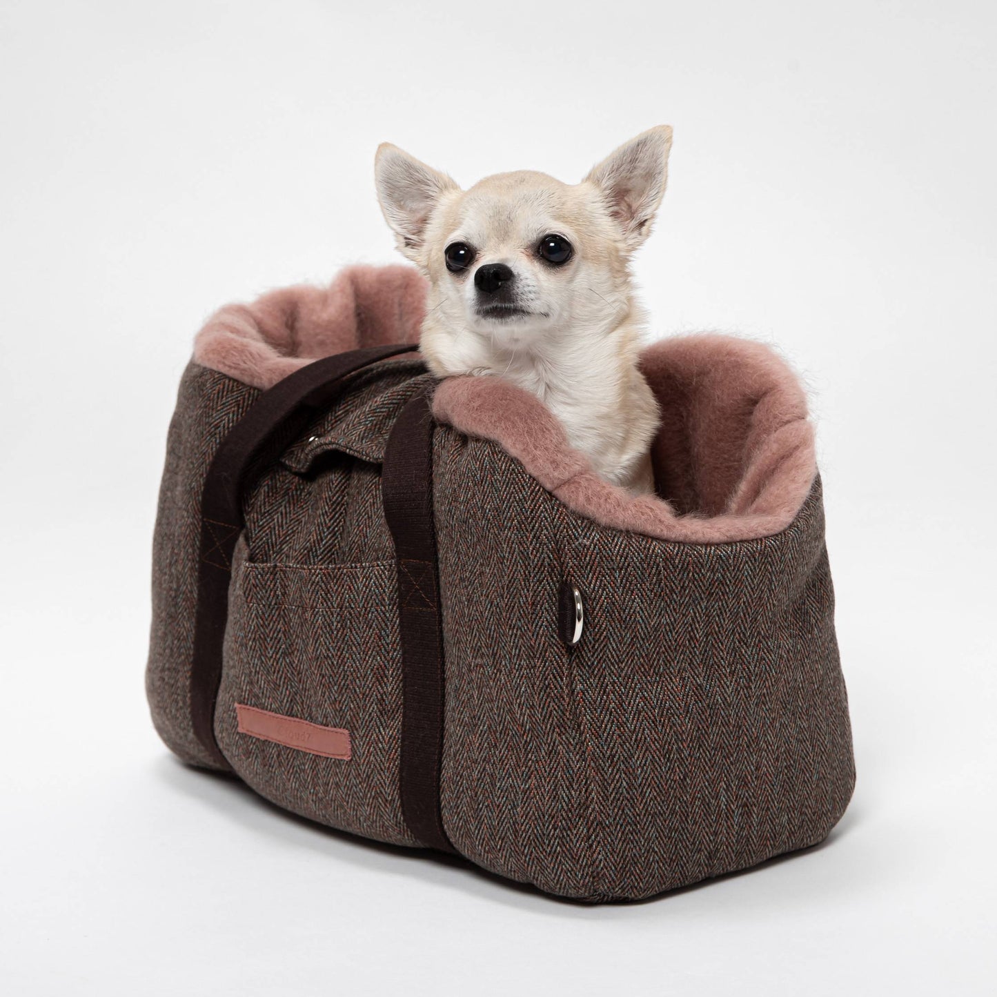 Dog Carrier Milano Herringbone Brown