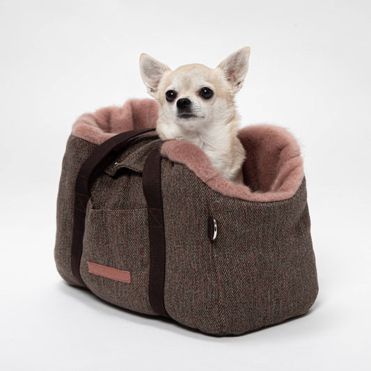 Dog Carrier Milano Herringbone Brown