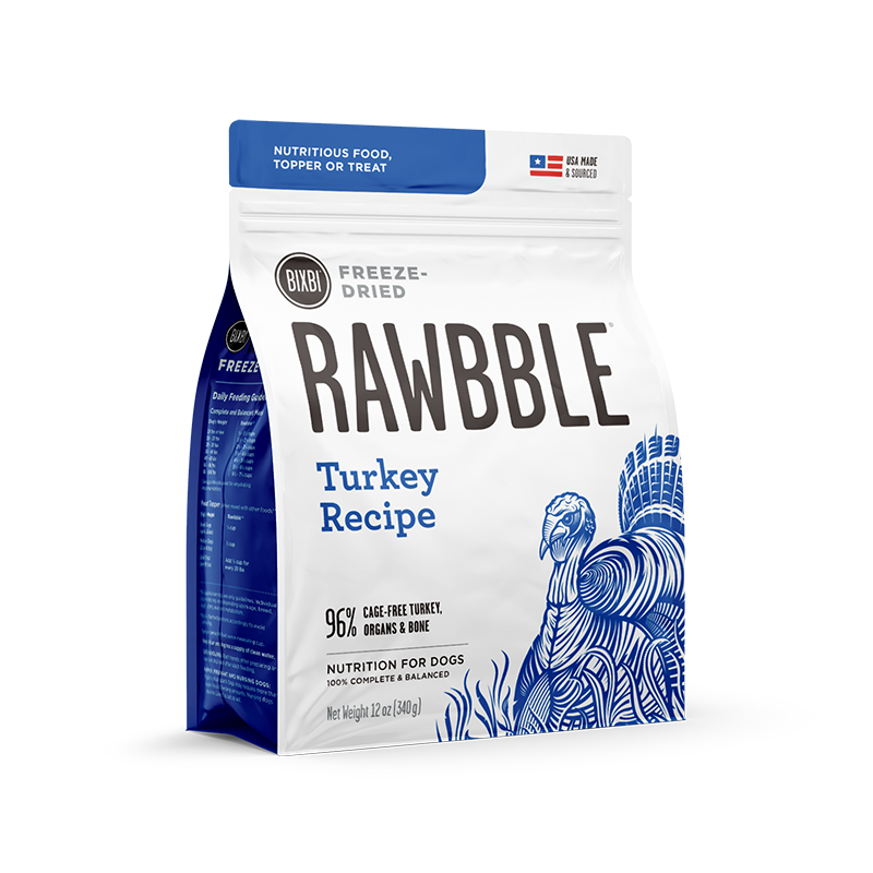 RAWBBLE® Freeze Dried Dog Food – Turkey Recipe