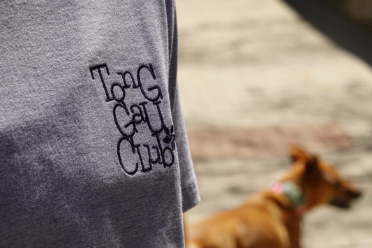 “Tong Gau Club” Embroidered Crop Tee