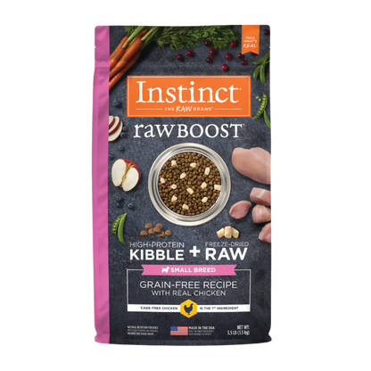 Instinct - Dog Kibble with Freeze Dried - Raw Boost Real Chicken Grain-free Recipe for Small Breed Dogs