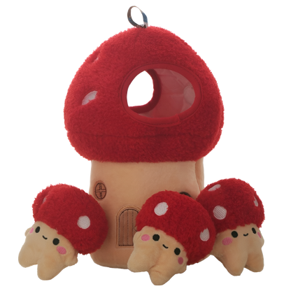 Mushroom House Dog Toy