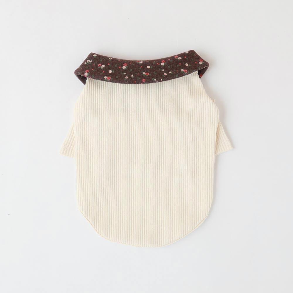 Round Collar Rib Top