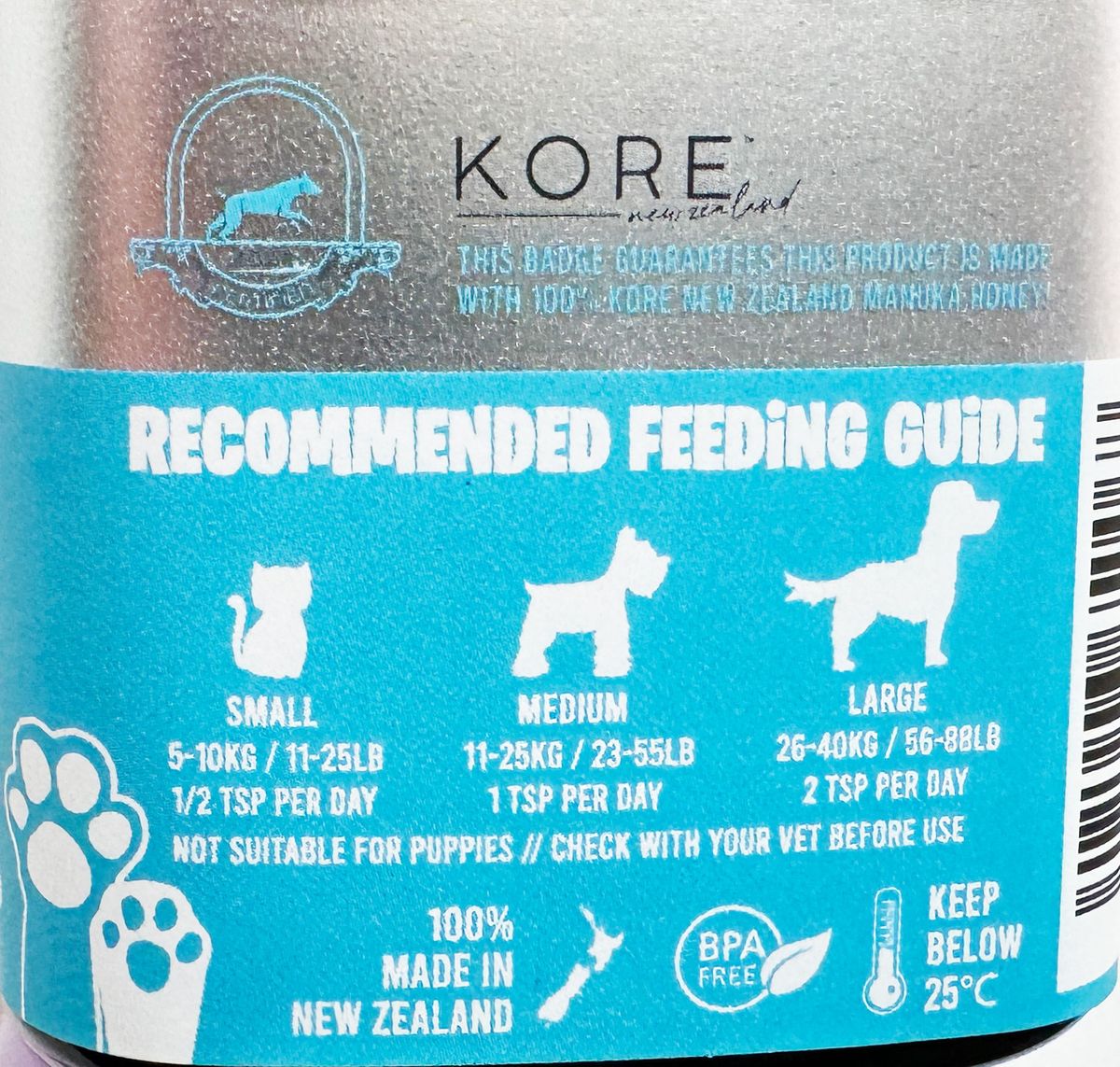 KORE Pet Manuka MGO70+ Honey